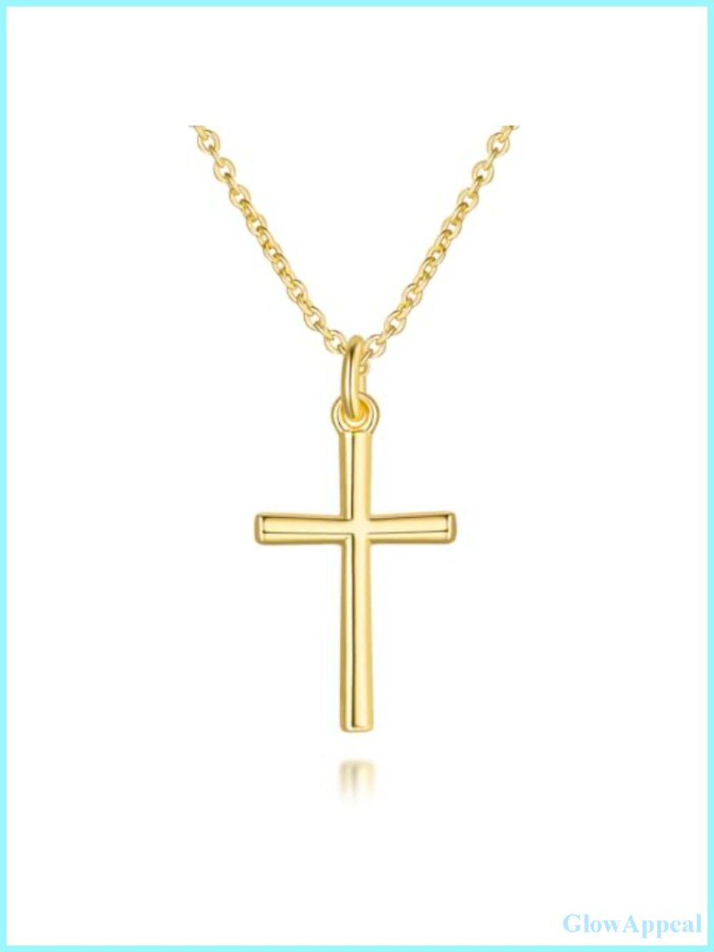 14k Gold Plated Cross Necklace for Women Dainty Chain Religious Jewelry